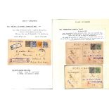 1922 (Mar. 31 - May 13) Covers (3) and postcards (2) bearing Malaya-Borneo Exhibition stamps,