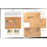British Military Administration. 1945-48 Covers (17), pieces and stamps including 1c - 10c cancelled