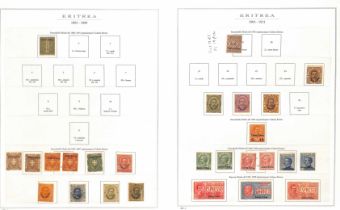 Italian Colonies. 1881-1935 Mint and used collection with issues for Eritrea including 1893 set
