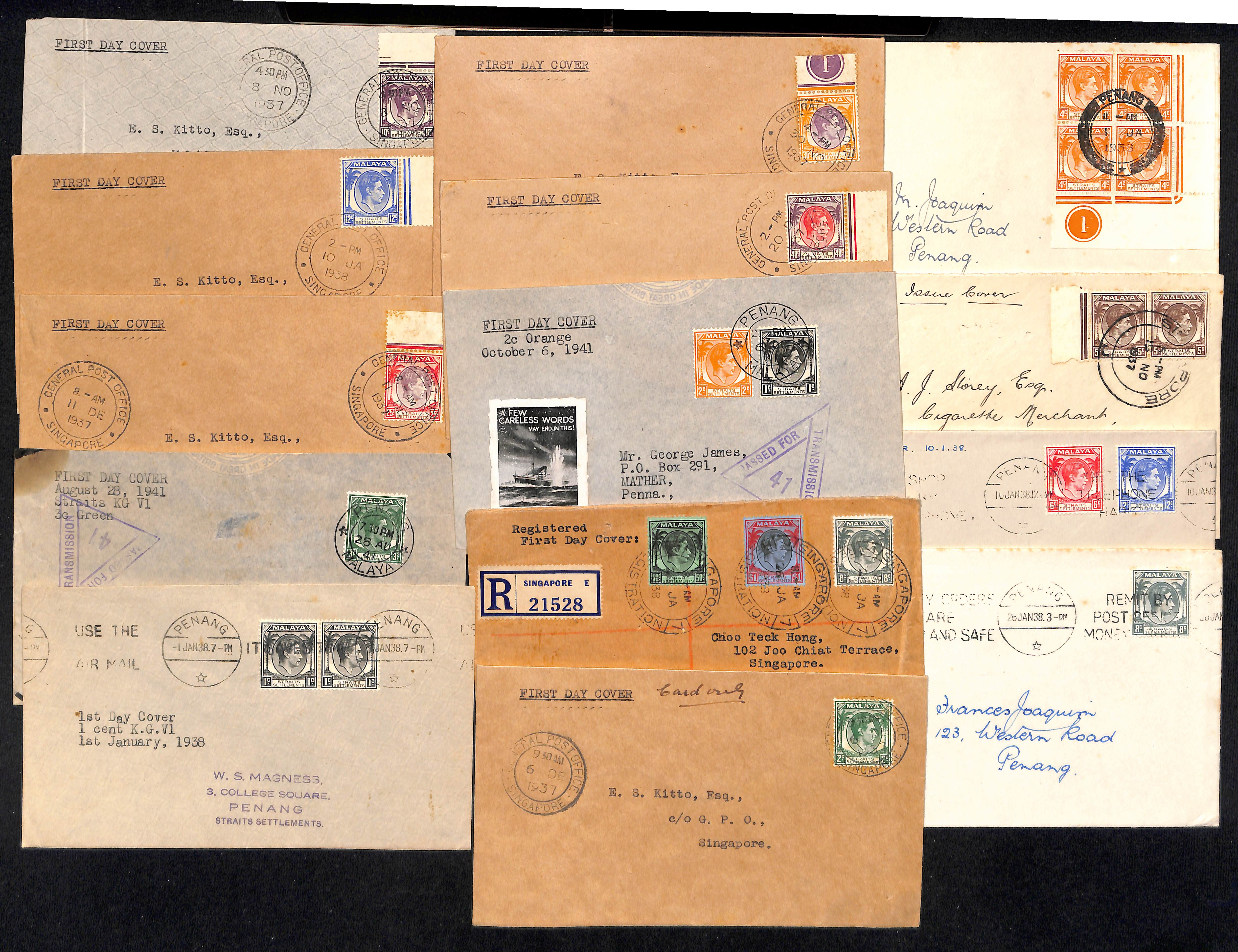 1937-41 First Day Covers, various dates between 8th November 1937 and 6th October 1941, bearing - Image 2 of 2