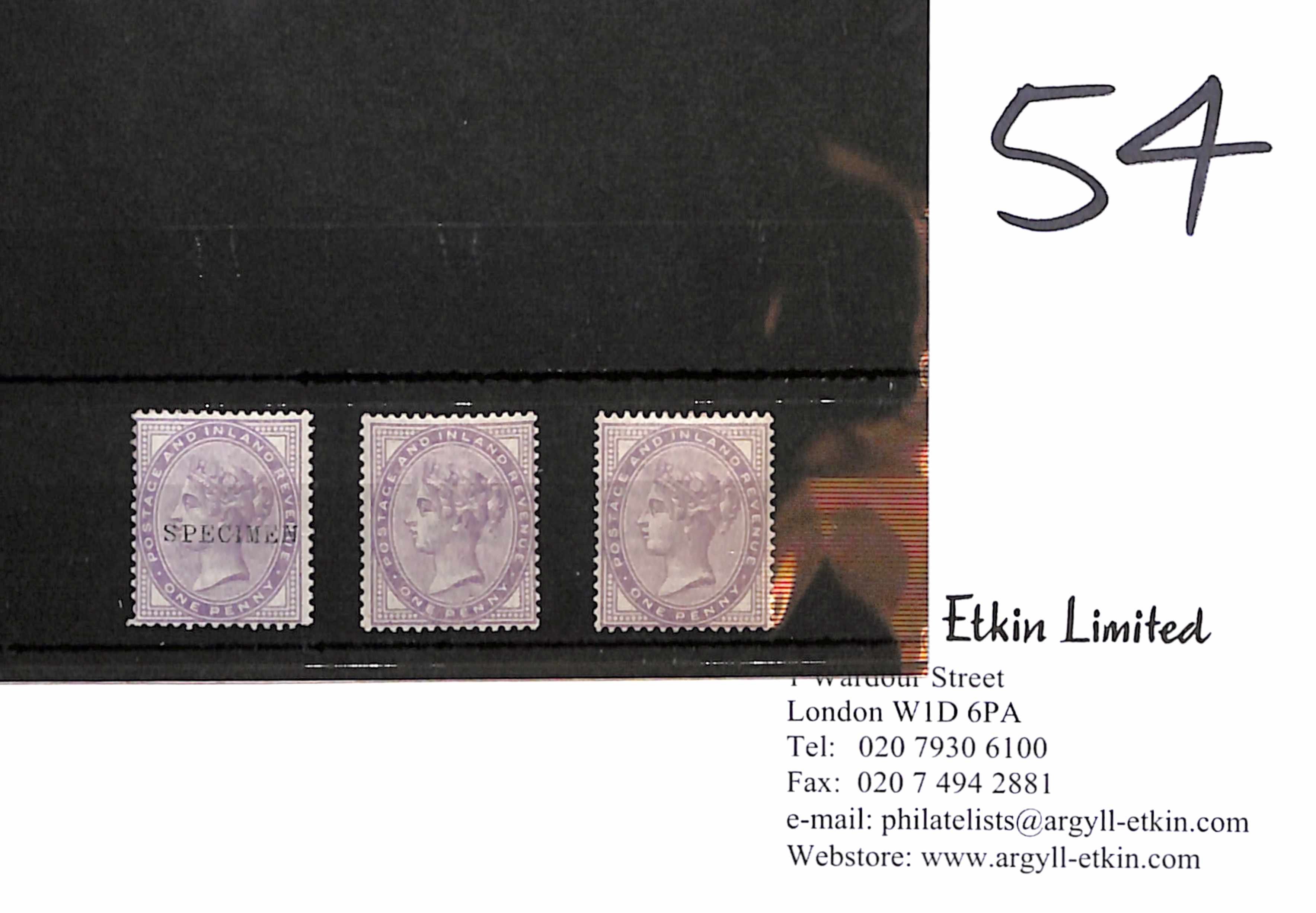 1881 1d Lilac, die I (14 dots) imperforate imprimatur, large margins, superb colour and full - Image 2 of 3