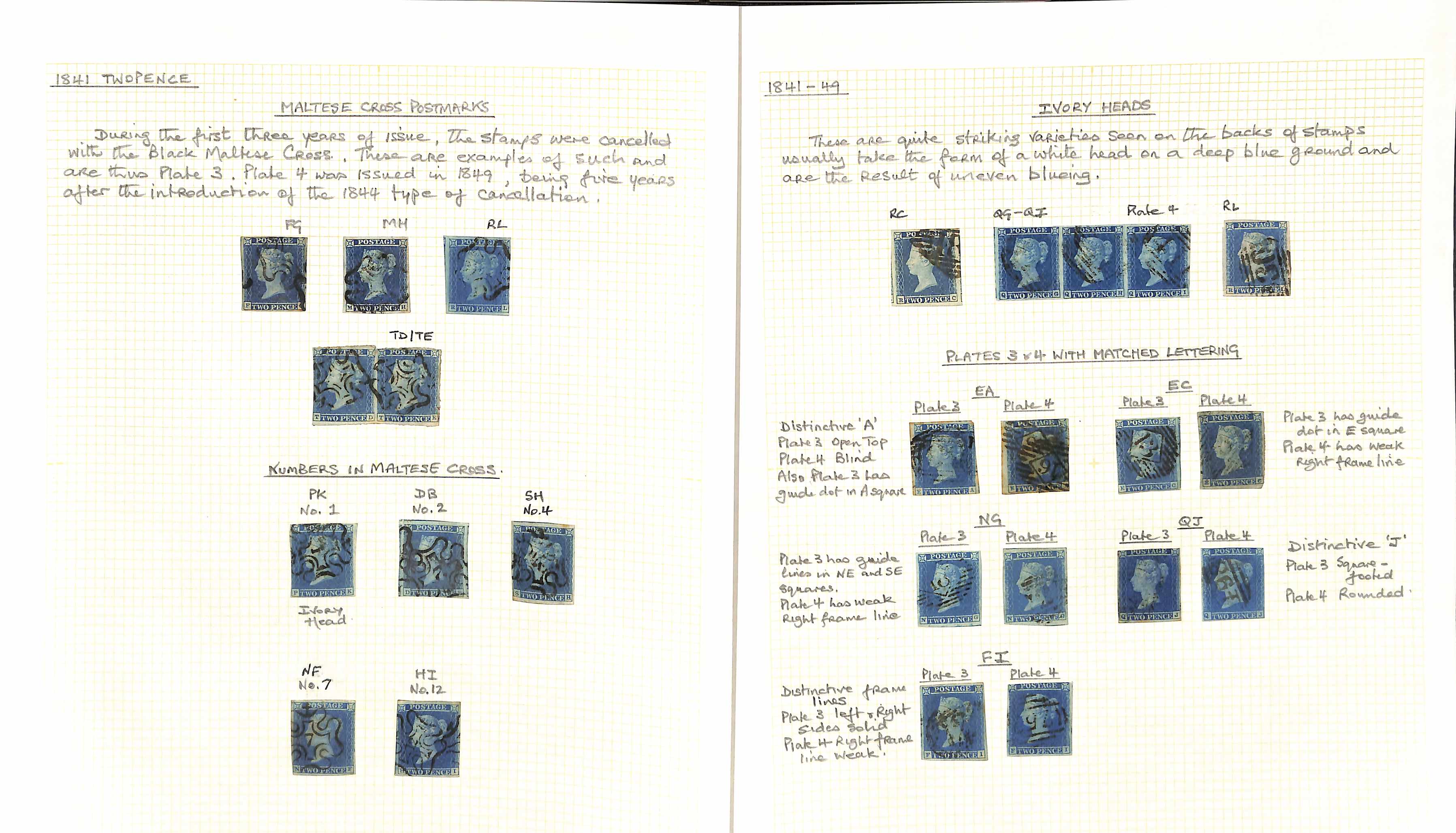 1841-79 Line Engraved issues, the used collection written up on pages including 1841 2d (62, five - Image 6 of 24