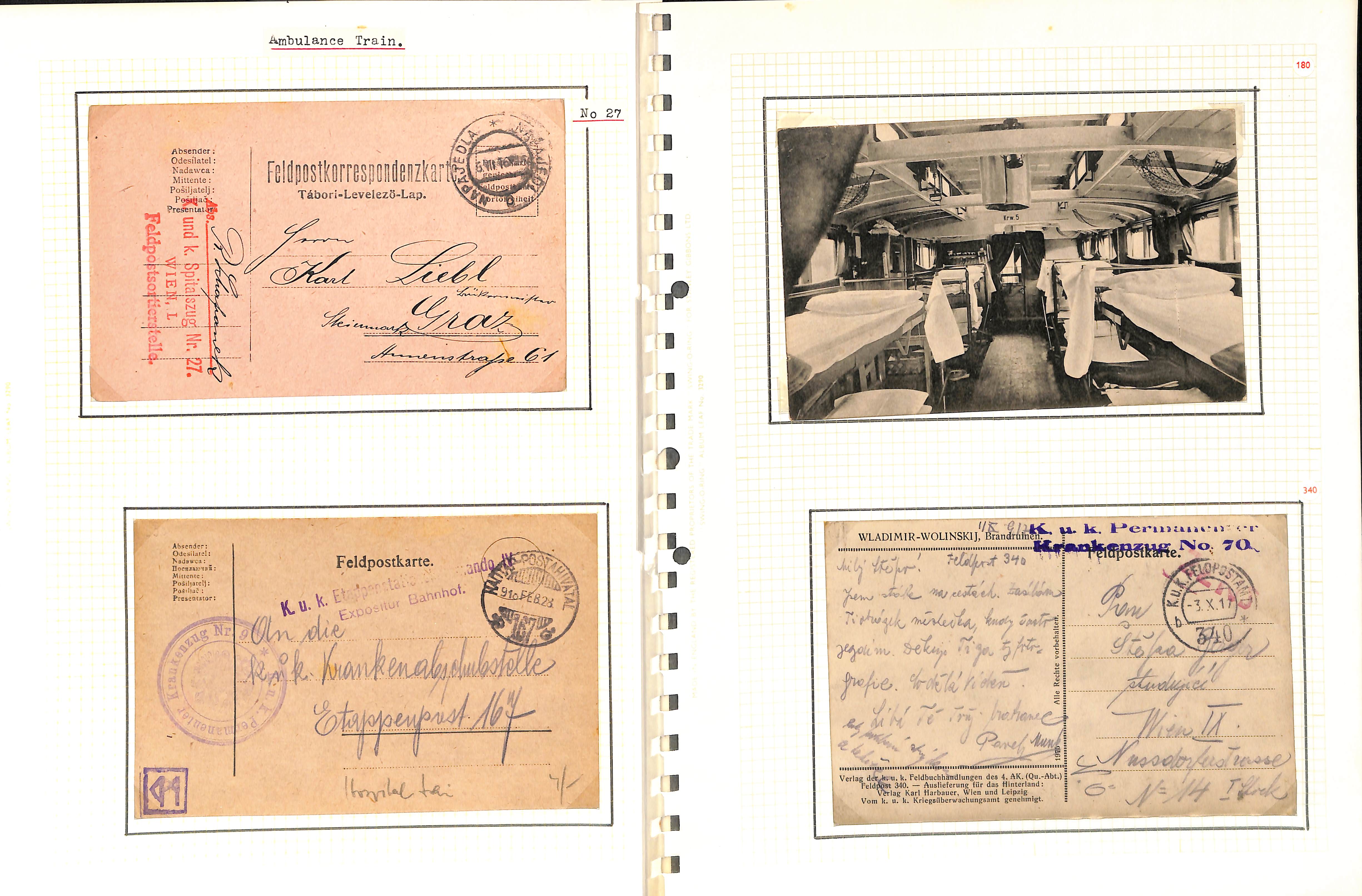 Austria - Ambulance Trains. 1914-18 Covers and cards from ambulance trains (32), 28 of these with - Image 6 of 10