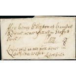 1660 (Aug 16) Entire letter from Earl Clare, written from Drury Lane in London, addressed "for Henry