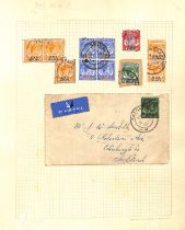 1947 (Apr 8) Cover to USA franked 50c, with double ring skeleton c.d.s showing the error of spelling