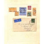 1947 (Apr 8) Cover to USA franked 50c, with double ring skeleton c.d.s showing the error of spelling