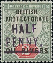 1893 (Dec) ½d on 2d, Violet type 3 surcharge, superb mint. S.G. 9, £550. Photo on Page 214.