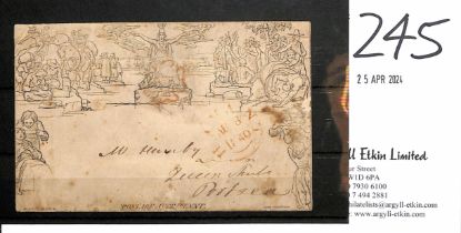 1840 (Aug 8) 1d Envelope, stereo A305 from forme 5 or 6, used from Havant to Portsea with red