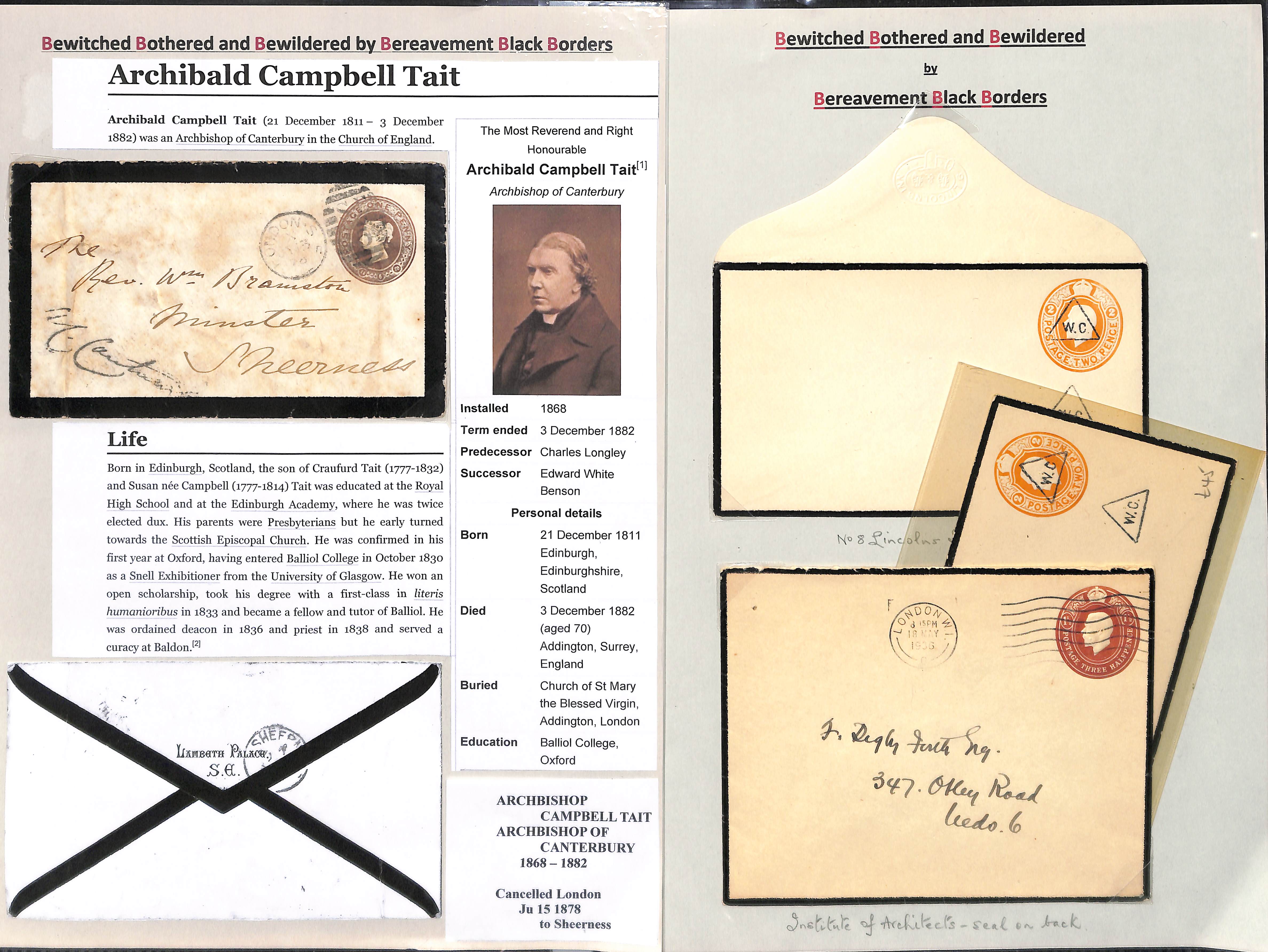 1841-1958 QV-KGVI Stationery envelopes (70) and postcards (3), the envelopes all with black - Image 4 of 14