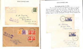 1952-55 Covers including 1952 covers with Australia stamps cancelled "R.A.A.F P.O / COCOS ISLAND" (