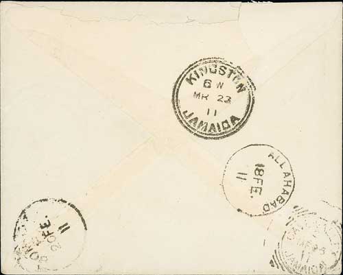 1911 (Feb 18) Allahabad First Aerial Post, cover addressed to "Clarksonville, Cave Valley P.O, - Image 4 of 4
