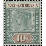 1900 ½d - 10/- Set of nine overprinted "SPECIMEN" and the issued set of nine, all mint, both sets