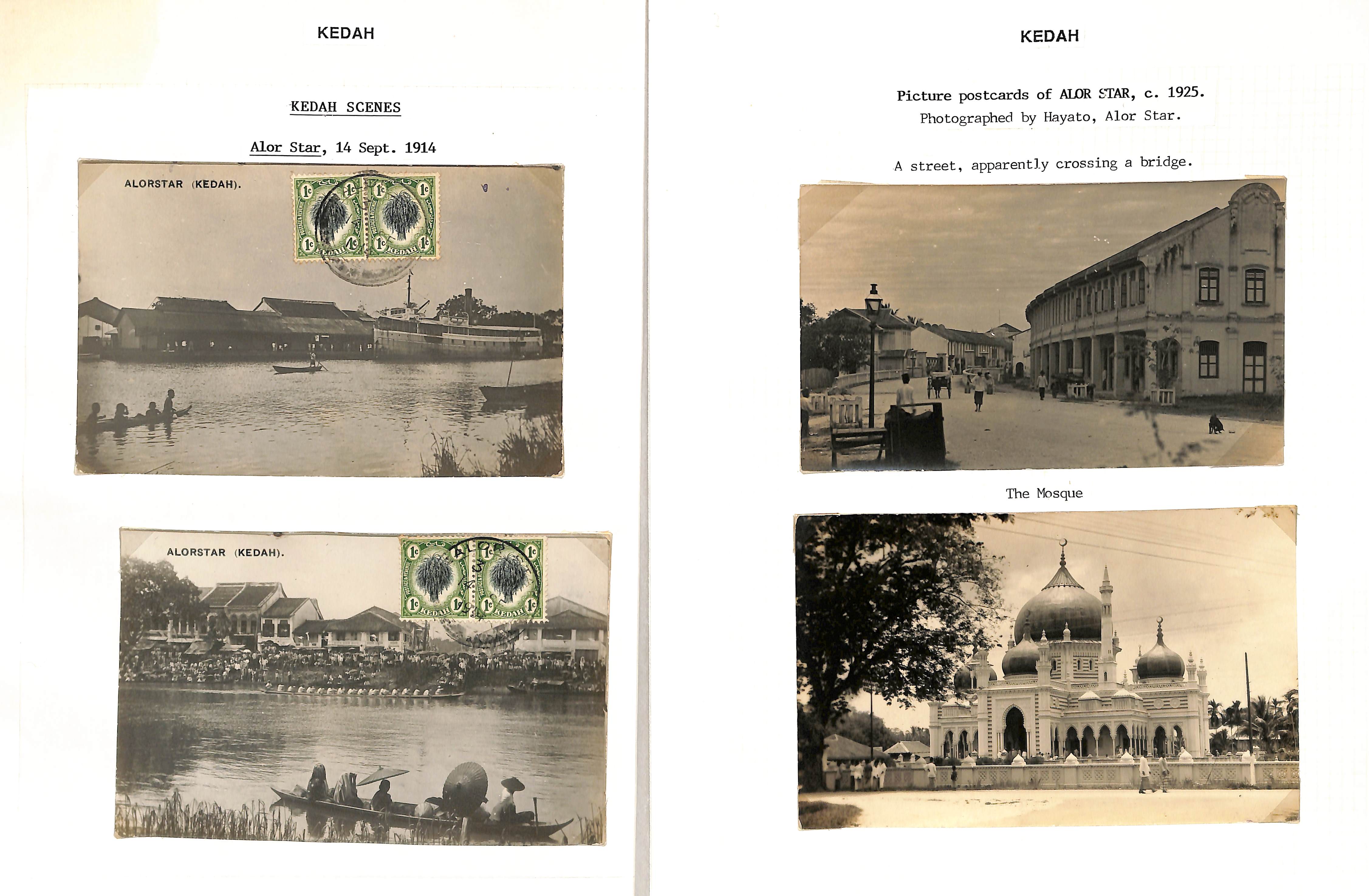 Kedah. 1905-57 Covers and cards, picture postcards, photos and ephemera including 1951 air letter - Image 3 of 12