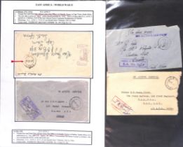 1941-46 Forces mail, mainly with E.A A.P.O datestamps numbered between 2 and 89, from Kenya (52),