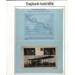 1929 (Nov 12) Picture postcard depicting a cover carried on the 1919 England to Australia flight,