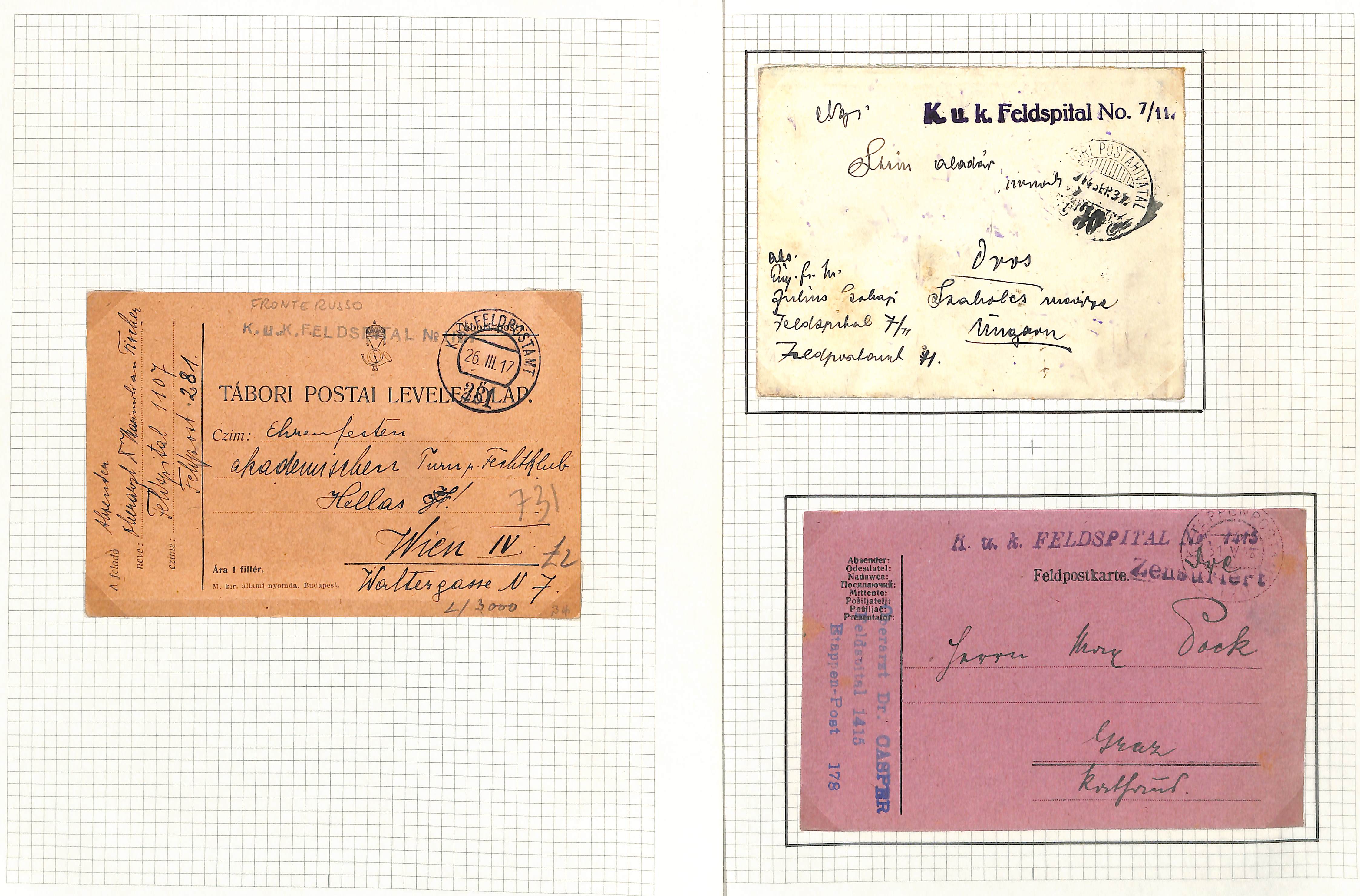 Austria. 1914-18 Covers and cards from soldiers in hospital in various parts of the Austro-Hungarian - Image 17 of 52