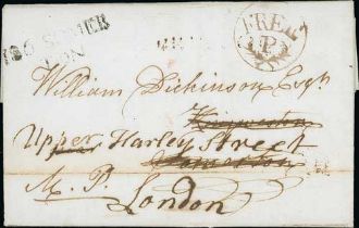1789 (Dec 10) Entire letter from Bristol to Kingmeston, Somerset, inscribed "M.P", redirected to