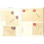 1928-37 KGV Envelopes, comprising 4c violet Specimen, unused or used (franked 2c to England, fine