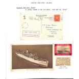 1951 Picture postcard of R.M.S "Orion", sent as barrel mail by E.R. Leigh Parkin of Cable & Wireless