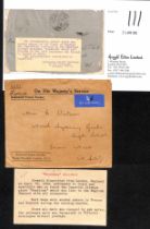 Boadicea Crash. 1936 (Sep 23) Cover from Didsbury to Australia, the stamps washed off, forwarded