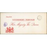 1949 (Mar 3) Pair of official telegram envelopes with "GOVERNMENT TELEGRAM" and the address "His