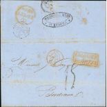 1854 (Jan 30) Entire letter written in French from E. Cotineau in St. Helena, addressed to