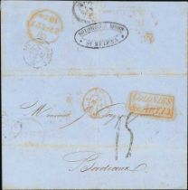 1854 (Jan 30) Entire letter written in French from E. Cotineau in St. Helena, addressed to