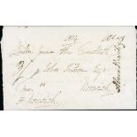 1814 (June 20) Entire letter (side flaps removed) signed by the Bishop of Norwich, sent from