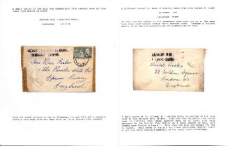 London G.P.O. Supplementary Cachets. 1954 (Mar. 11) Cover from Australia franked Royal Visit 2/-
