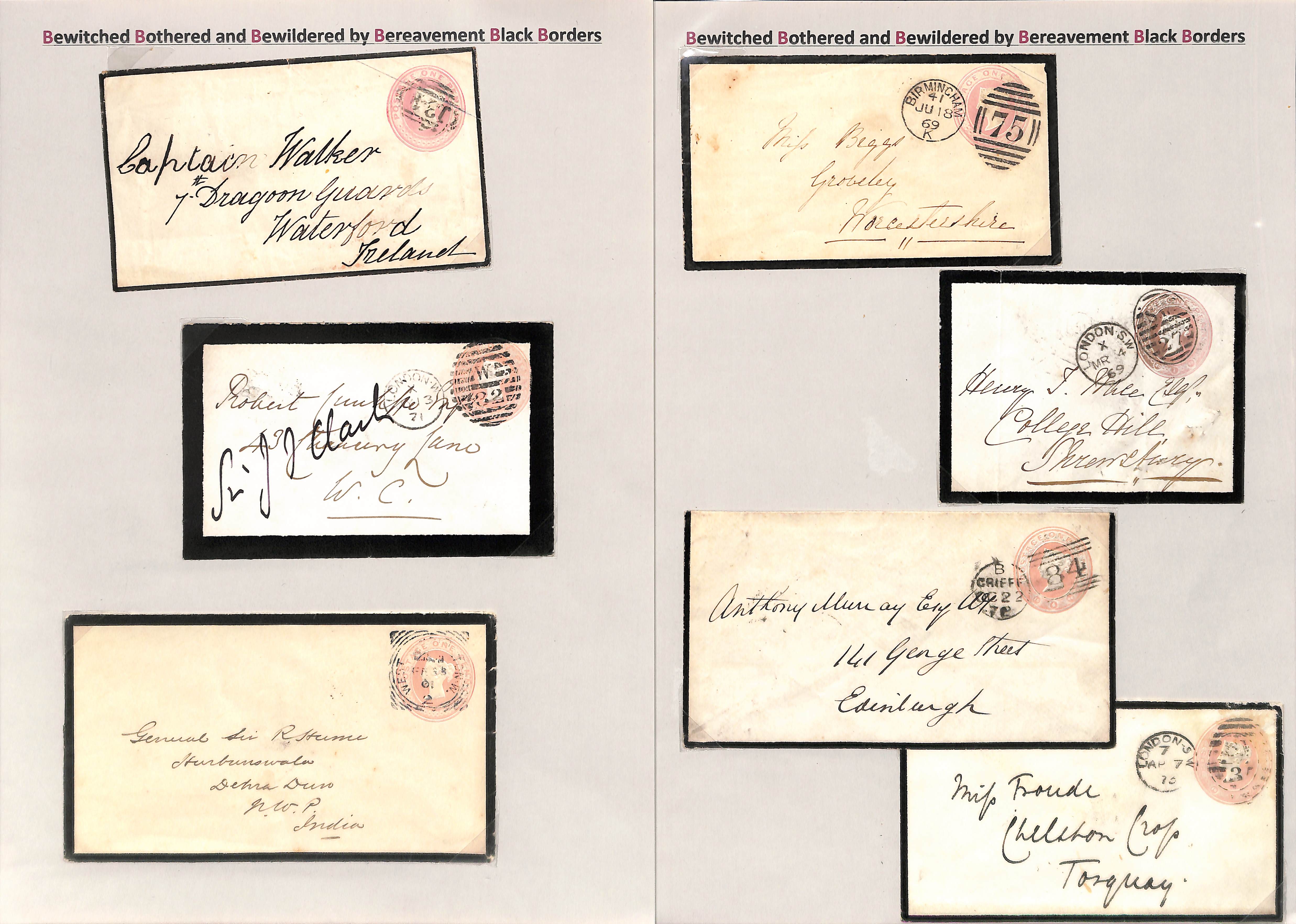 1841-1958 QV-KGVI Stationery envelopes (70) and postcards (3), the envelopes all with black - Image 2 of 14