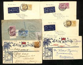 1929 Imperial Airways flights, covers from Calcutta to Switzerland or Germany carried on the