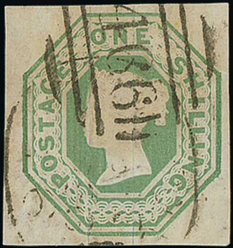 1847-54 Embossed 6d (3), 10d and 1/- (4, one deep green) used, all cut square, one 6d and one 1/- - Image 5 of 7