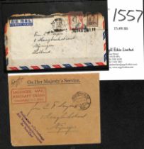 Netherlands - From New Zealand - Gravenhage cachet. 1954 (Mar. 10) Cover franked 1/9, enclosed