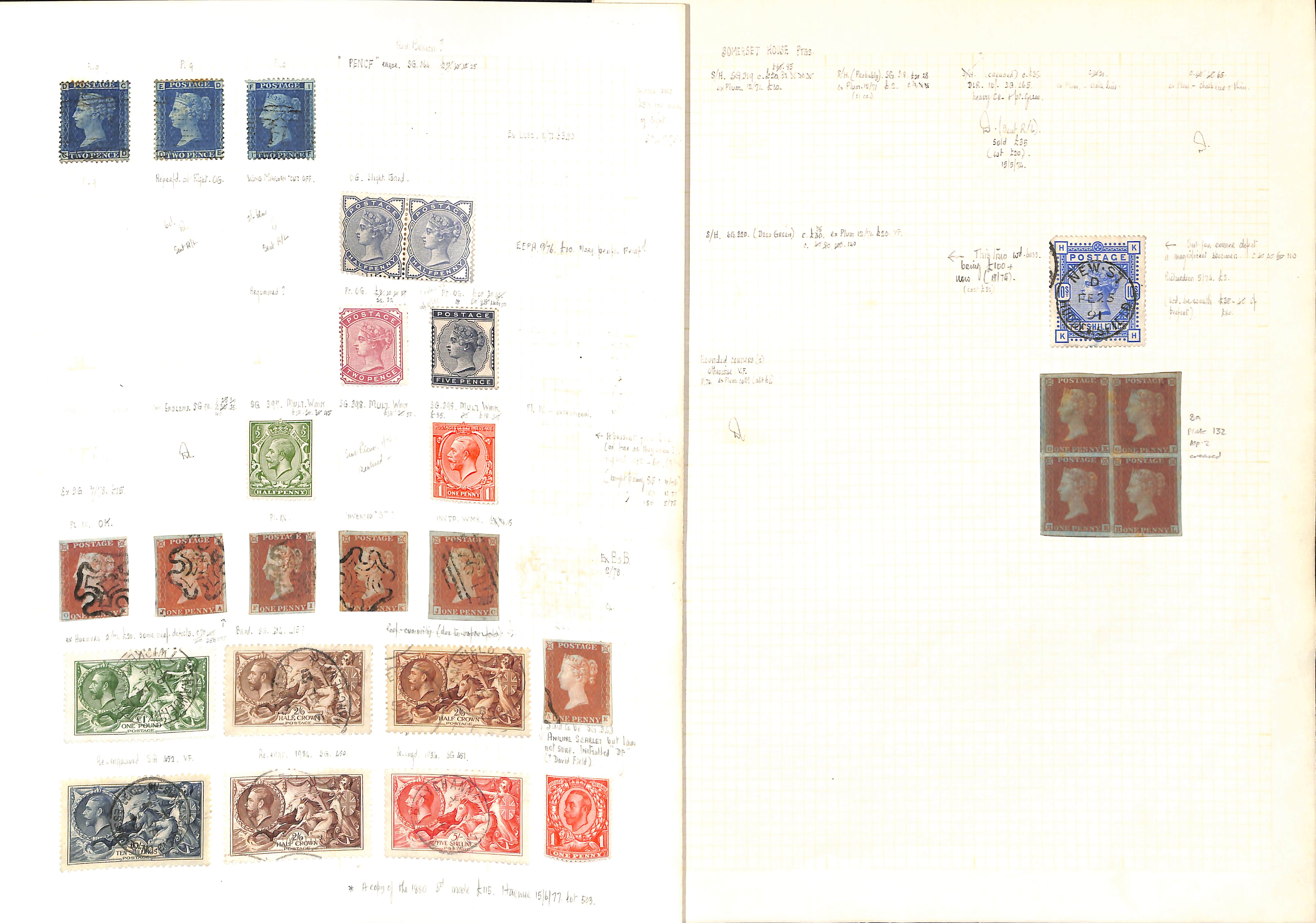 1841-1934 Mint and used selection on pages including 1841 1d reds with unused singles (2, one - Bild 3 aus 3