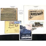 Hotels. 1900-85 Printed envelopes, picture postcards and ephemera from various Singapore hotels