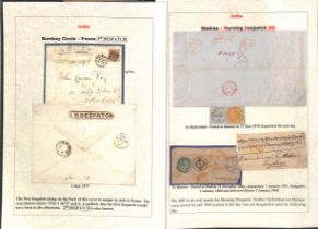 1859-1905 Covers and cards with despatch or delivery handstamps including 1873 cover from Poona with