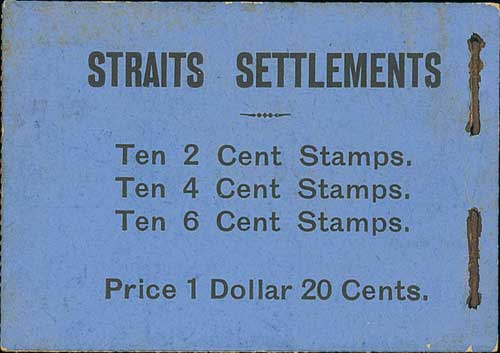 1929 $1.20 Booklet with blue covers, advert for De La Rue & Co. on reverse, containing panes of