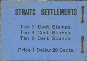 1929 $1.20 Booklet with blue covers, advert for De La Rue & Co. on reverse, containing panes of