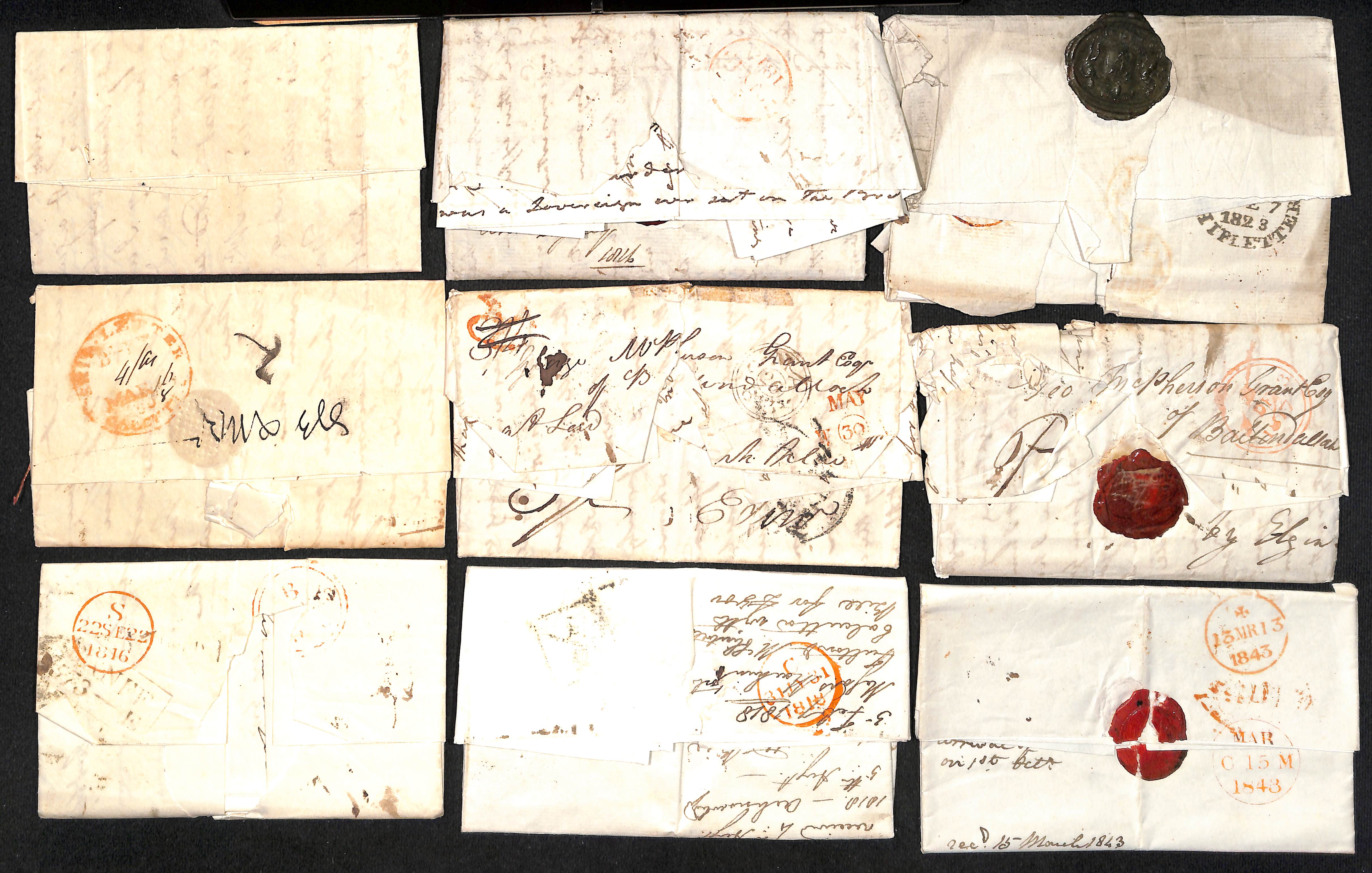 1810-23 Entire letters, two to Calcutta, the others all to Scotland with Ship Letter Deal (2), India - Image 2 of 2