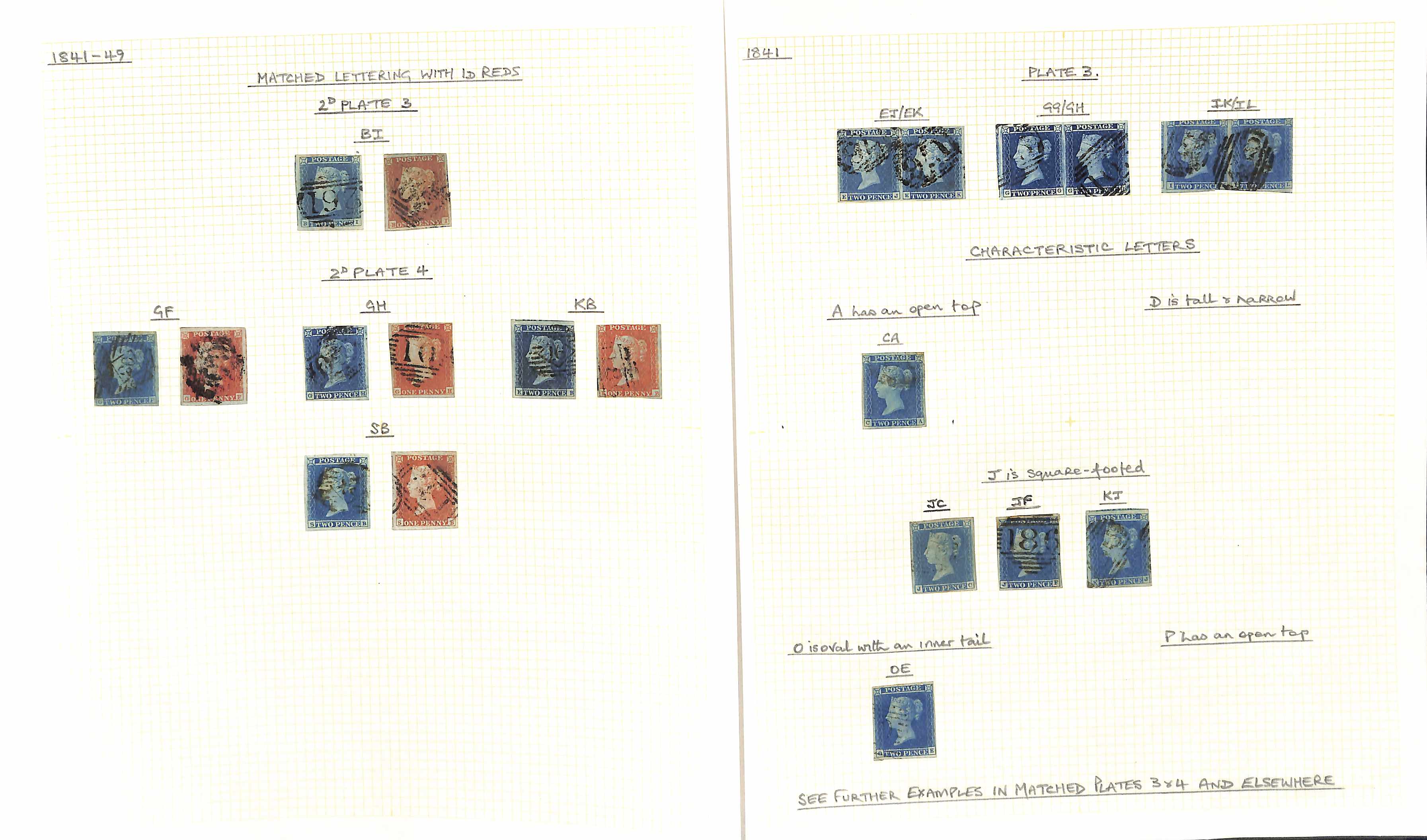 1841-79 Line Engraved issues, the used collection written up on pages including 1841 2d (62, five - Image 5 of 24
