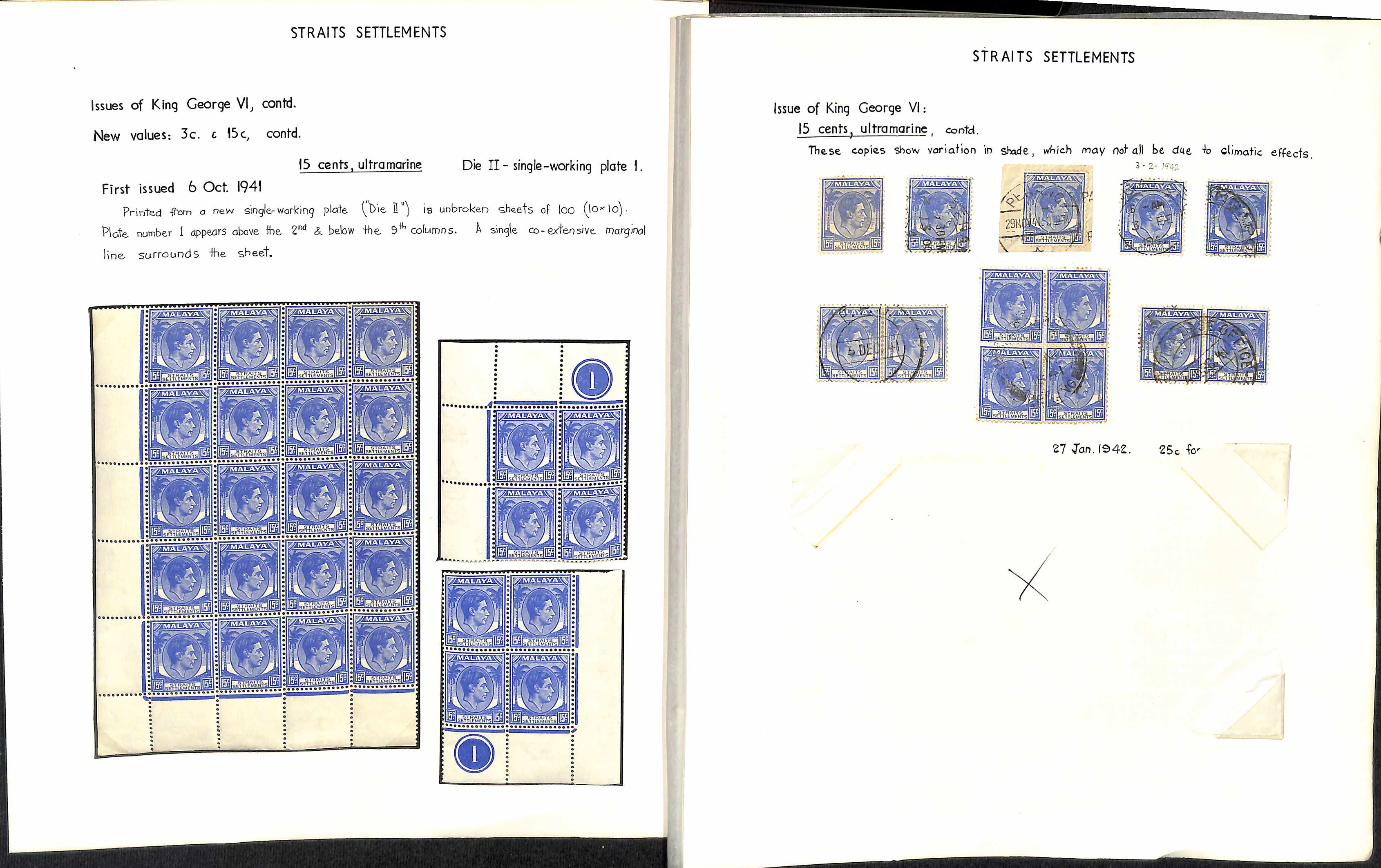 1937-41 1c - $5 Mint and used study on pages including die I Specimen stamps, mint and used sets - Image 15 of 17