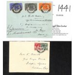 1938 Covers with "CHRISTMAS ISLAND" c.d.s type D7, the first to Holland bearing 1937 Coronation