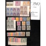 1927-47 Mint issues comprising 1927-29 2m - 1,000m set of thirteen, 1943-46 1m - £P1 set of fourteen