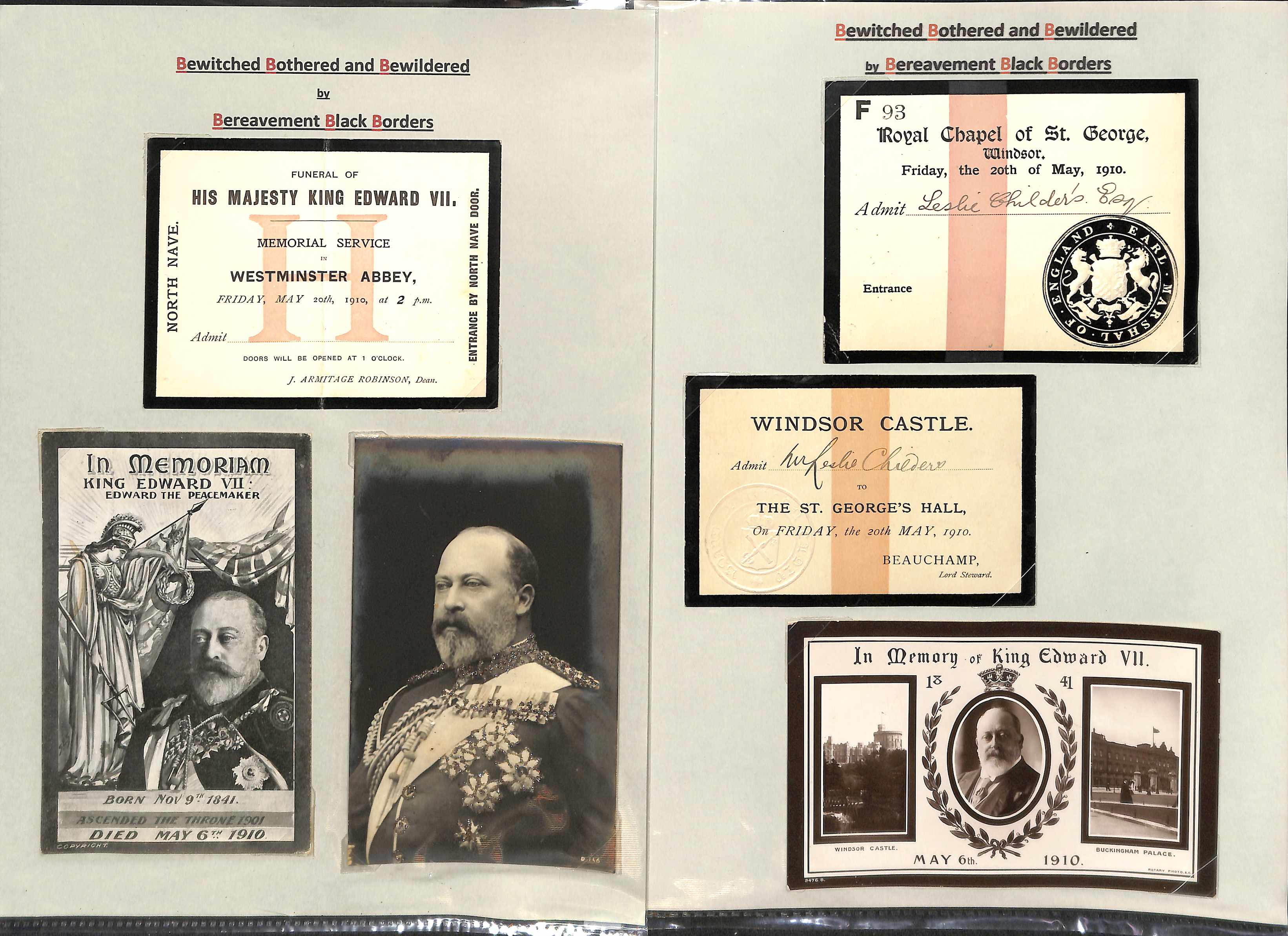 King Edward VII/Queen Alexandria. 1901-25 Mourning covers, letters, ephemera and picture postcards - Image 12 of 24