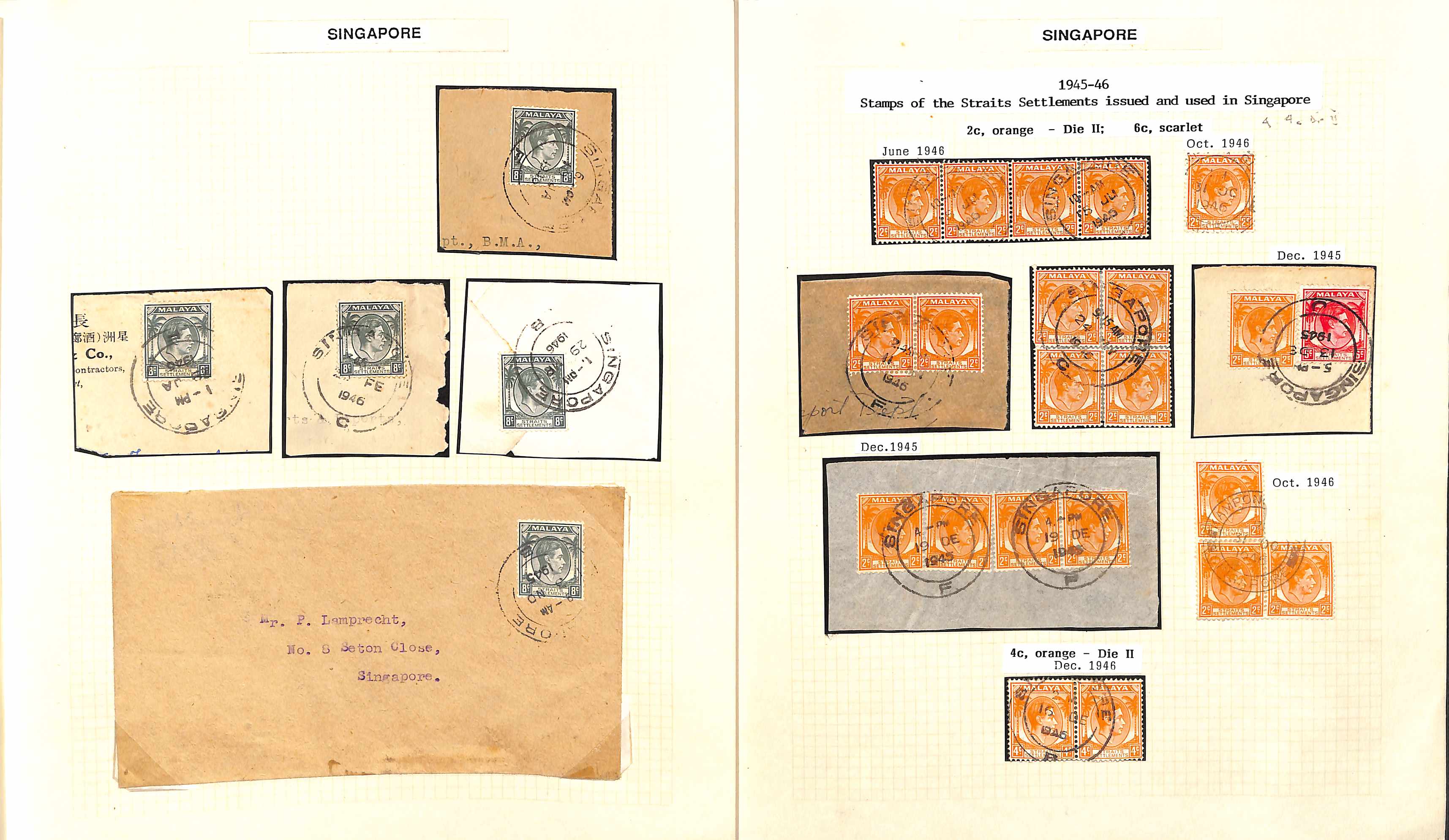 British Military Administration. 1945-48 Covers (17), pieces and stamps including 1c - 10c cancelled - Image 4 of 6