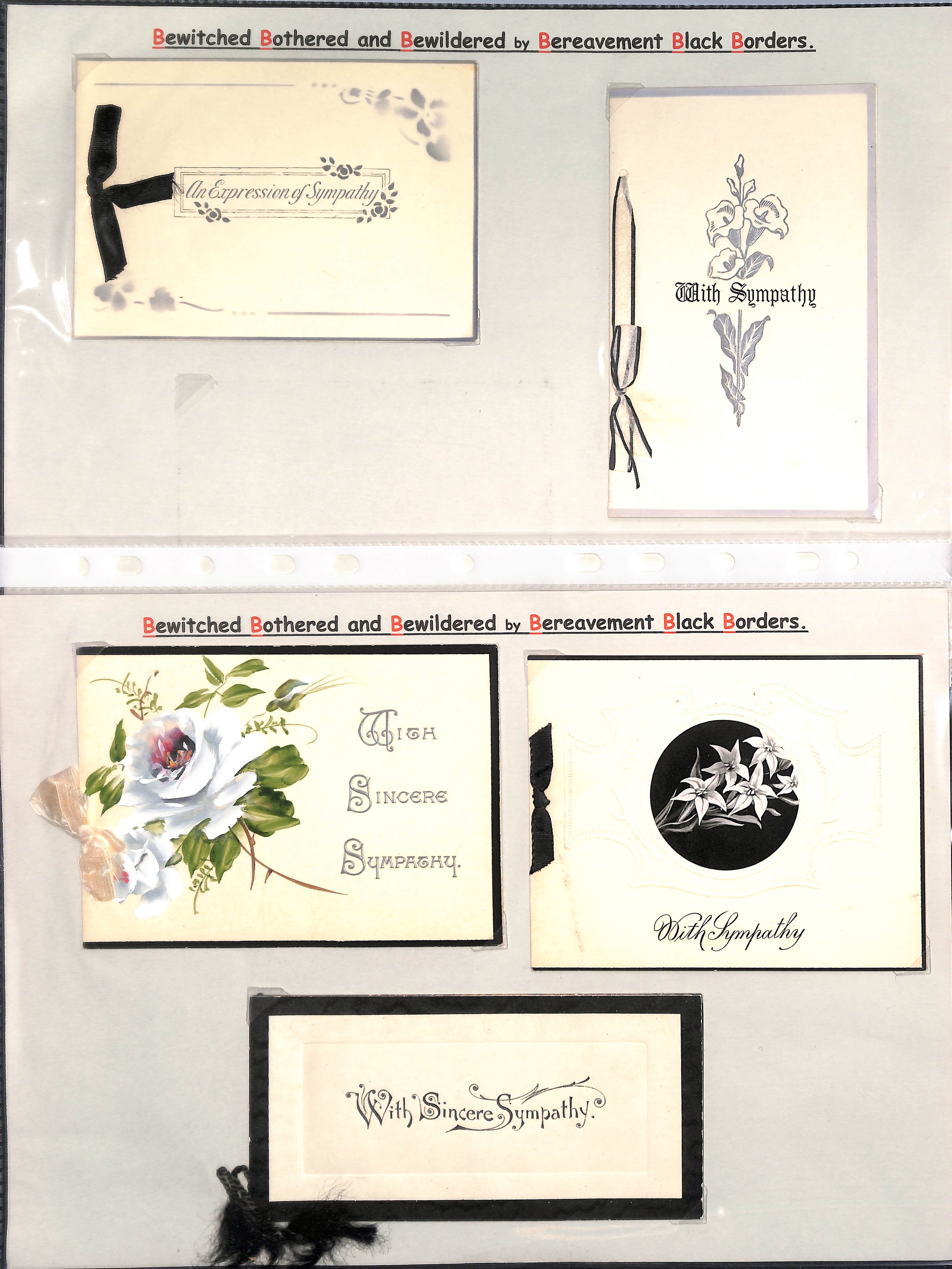 QV-QEII In Memoriam cards (480+) and other mourning related ephemera, some postally used. (730+). - Image 3 of 13