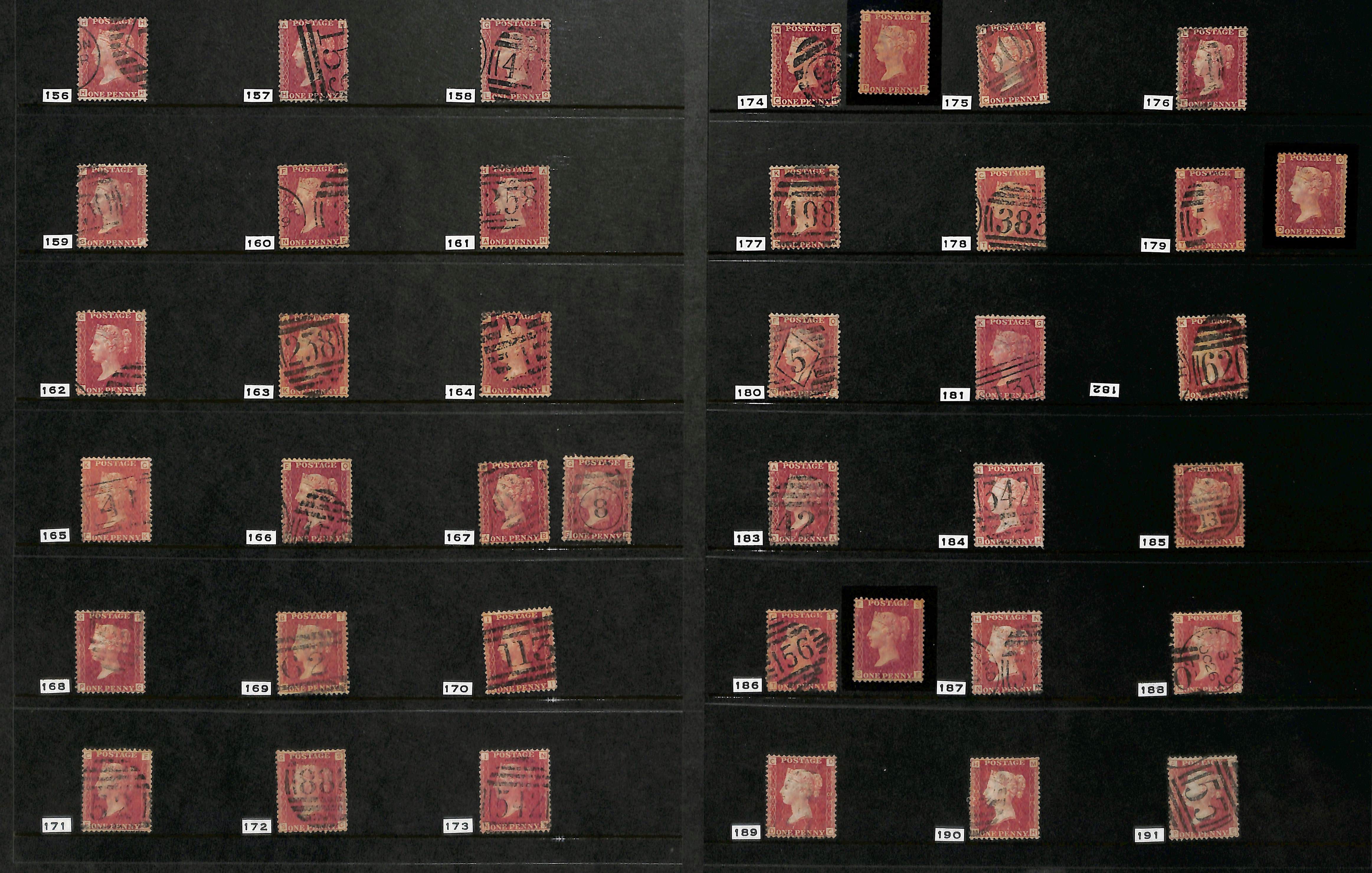 1864-79 1d Red plates with plate 146 pair handstamped "SPECIMEN" type 9, mint (11, including plate - Image 4 of 8
