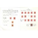 1885-90 Overprints in various founts, the collection comprising S.G.37 (2), 37a (2, double