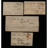 1800-06 Entire letters or entires (8) and fronts (3) all with 'apple' type Free datestamps,