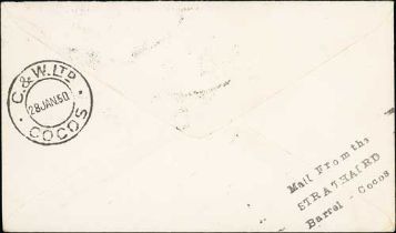 1949 (Dec 5) Air Mail cover from England franked 1/-, to "E.R.L Parkin, c/o Cable & Wireless Ltd (